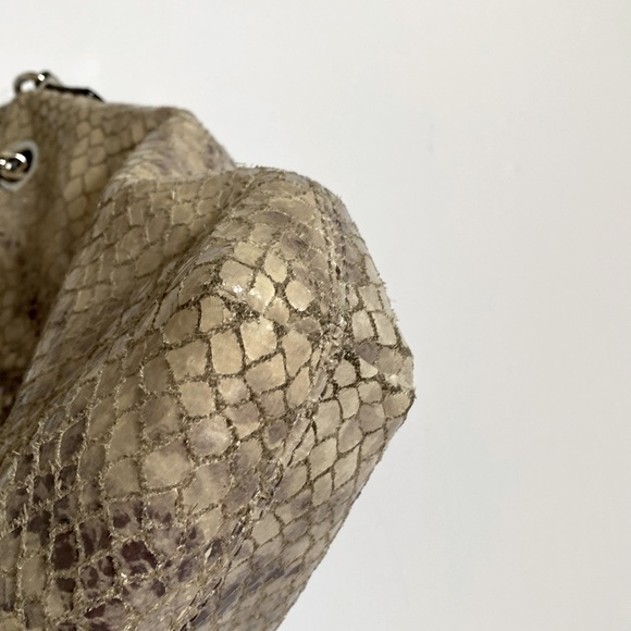 Michael Kors Bag Jet Set Chain Snakeskin Gather Shoulder Tote Crossbody Bag - Picture 7 of 14